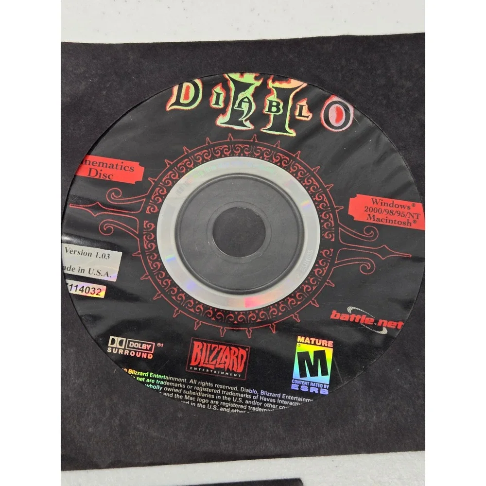 Blizzard Diablo and Diablo II‎ PC Mac CD-ROM Game Lot with CD-Key Vintage 1990s